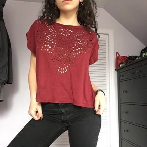 bumble eyelet, super soft blouse